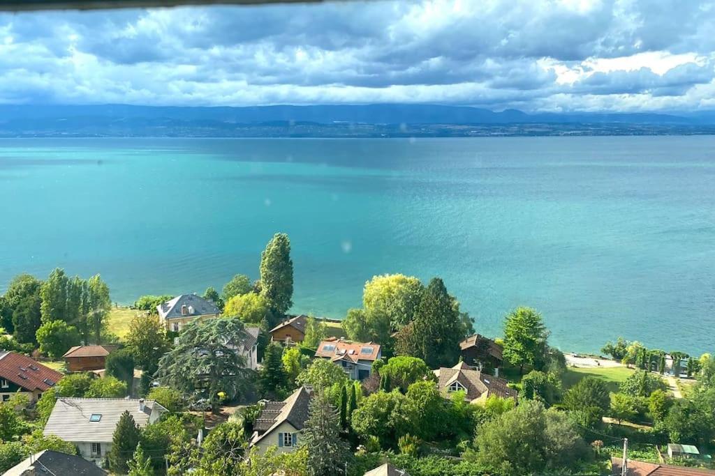 Appartement Avec Vue 180 Sur Le Lac Leman Thonon-les-Bains Buitenkant foto
